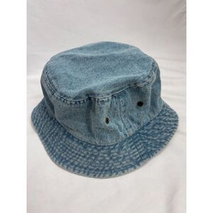 Newhattan Denim Jean Bucket Hat Size S/M 100% Cotton Trendy 90s Retro Sun Hat